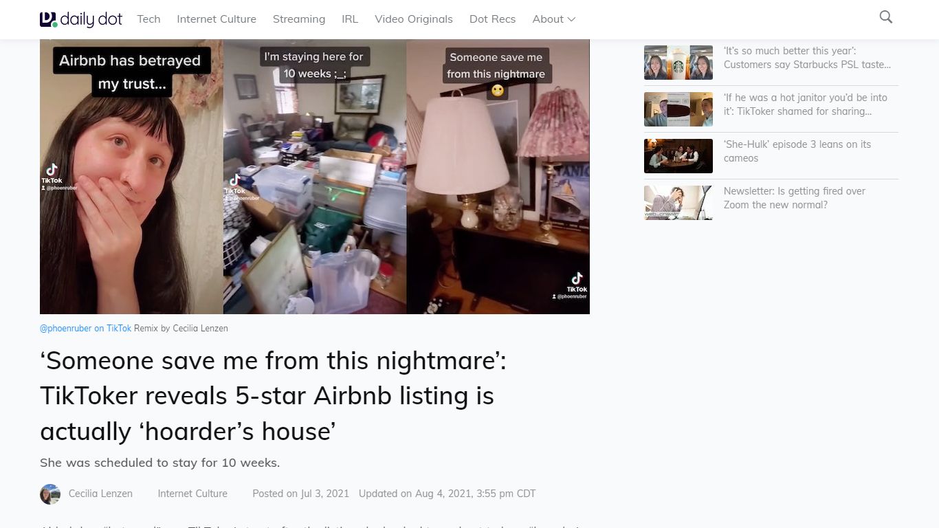 TikToker Shares Airbnb Reservation Turned Out to be a 'Hoarder’s House'