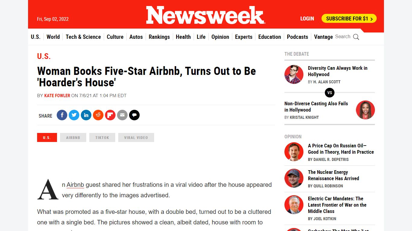 Woman Books Five-Star Airbnb, Turns Out to Be 'Hoarder's House' - Newsweek