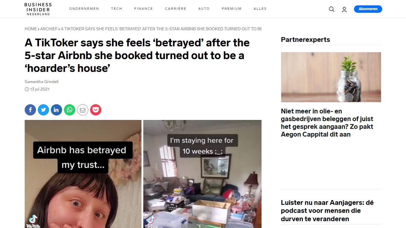 A TikToker says she feels 'betrayed' after the 5-star Airbnb she booked ...